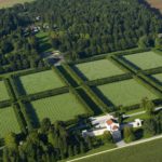 Vue aérienne du cimetière américain de Romagne sous Montfaucon Argonne Meuse
