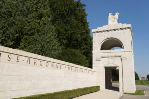 Entrée du cimetière américain Meuse-Argonne à Romagne sous Montfaucon